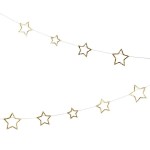 Meri Meri Gold Glitter Star Garland with 42 Stars