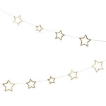 Meri Meri Gold Glitter Stern Girlande mit 42 Sternen