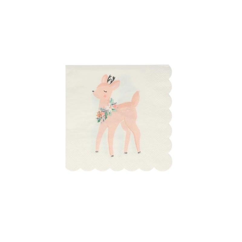 Meri Meri Pastel Deer Cocktail Napkins, 16 pcs