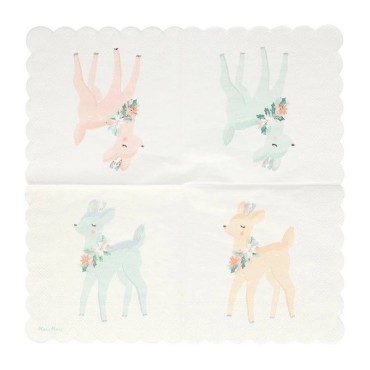 Christmas Napkins Pastel Deer 16 pcs - Meri Meri 217738