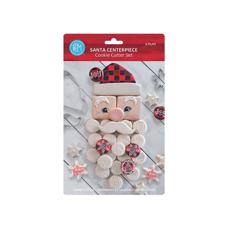 R&M Santa Centerpiece Cookie Cutter Set, 6pcs