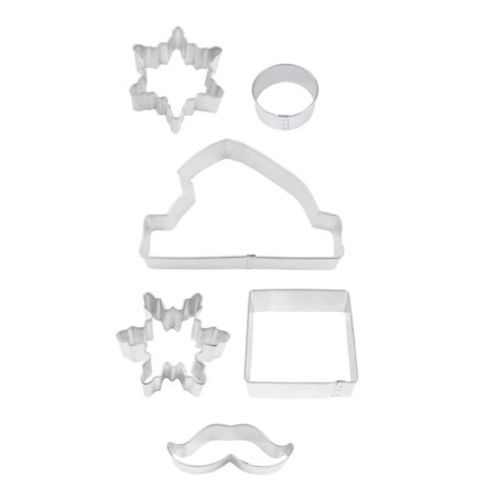 R&M Santa Centerpiece Cutter Set – 6 pcs Christmas Cookie Kit