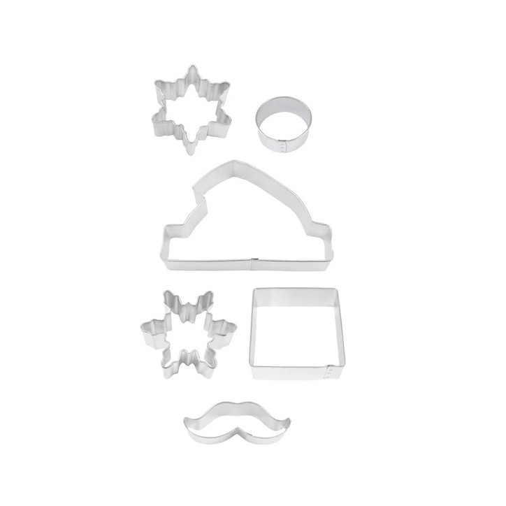 R&M Santa Centerpiece Cutter Set – 6 pcs Christmas Cookie Kit