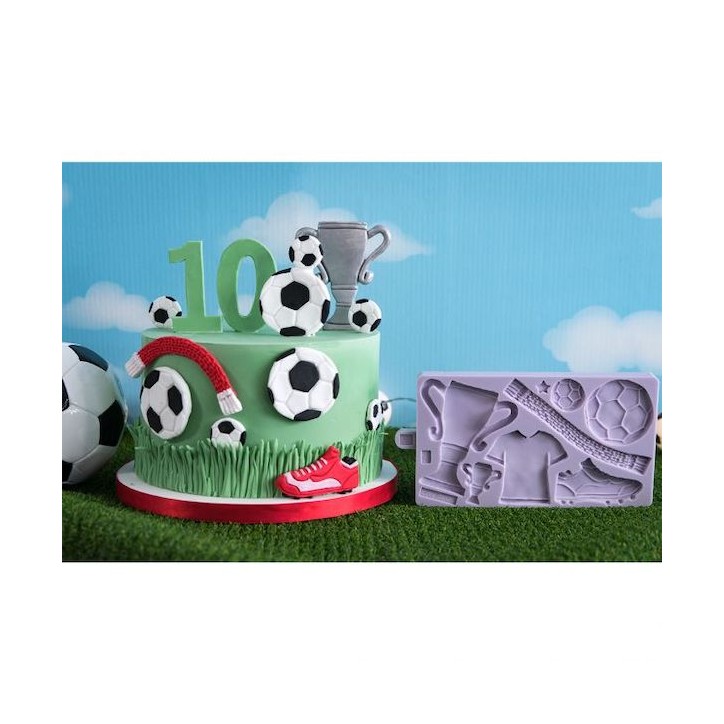 Karen Davies Fussball Sugarcraft Mould | Fussball Silikonform für Torten