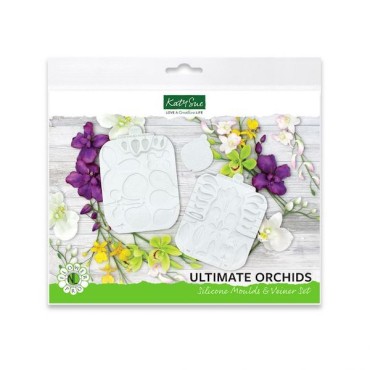 Katy Sue Ultimate Orchids Silicone Sugarcraft Mould and Veiner CS-NLC027