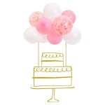 Meri Meri Pink Balloon Cake Topper Kit, 11 pcs