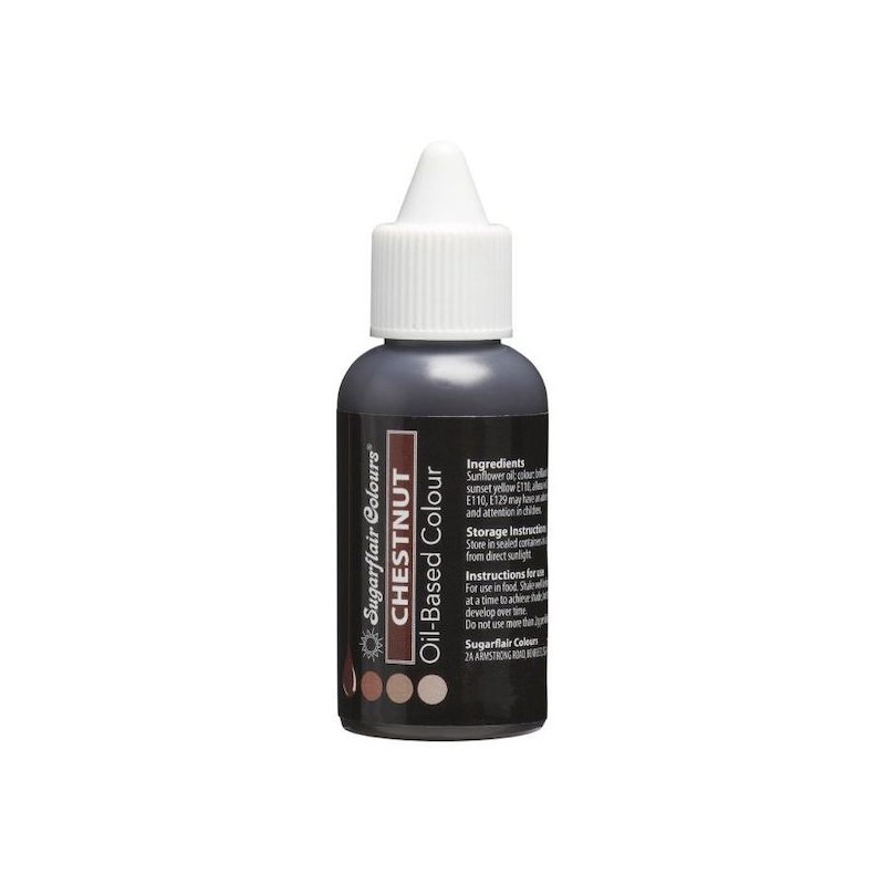Sugarflair Oil Based  Edible Colour Chestnut, 30ml