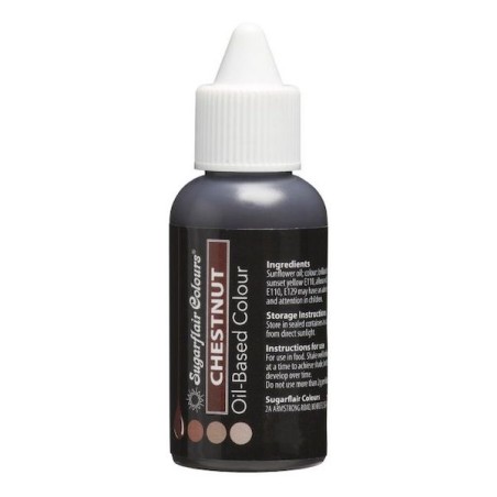Sugarflair Oil Based Food Colour For Baking Chestnut Brown CS-C614