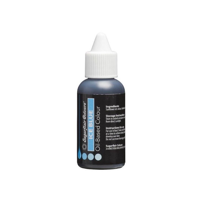 Sugarflair Oil Based  Edible Colour Ice Blue, 30ml