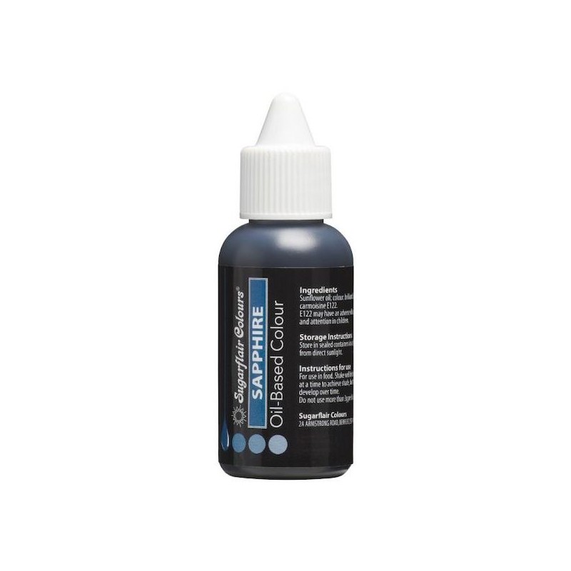 Sugarflair Oil Based  Edible Colour Sapphire, 30ml