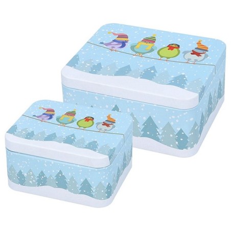 Xmas Birds Cookie Storage Box Set Large & X-Large Birkmann 7589773