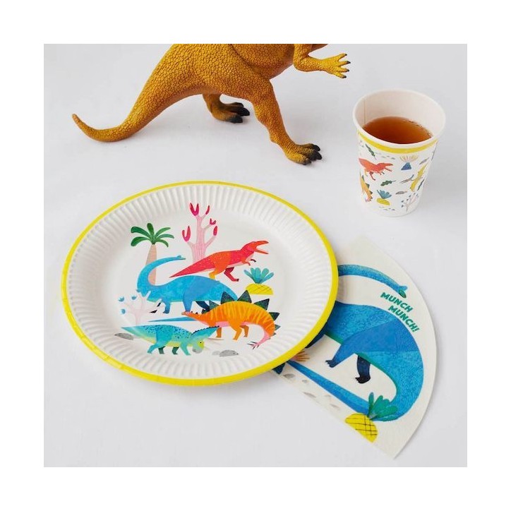 Talking Tables Dinosaur Party Plates 22.5cm, Pack of 8