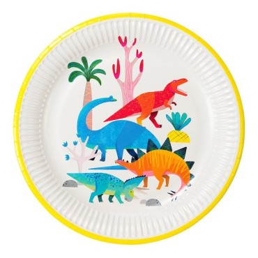 Talking Tables Dinosaurier Party-Pappteller Bunt TT-DINO-PLATE