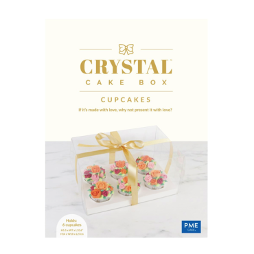 PME Cupcake Box Crystal for 6 Cupcakes PME-CCB700