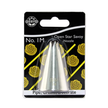 PME Small Open Star Savoy Icing Nozzle 1M for Flowers and Swirls PME-NZ1M