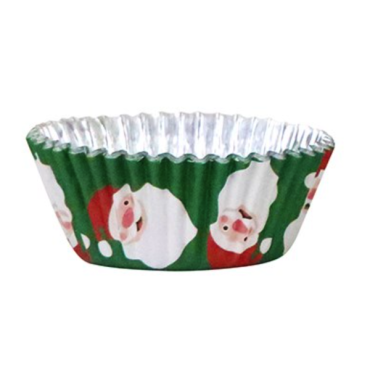 PME Cupcke Liners Christmas Santa Foil lined PME-BC801