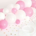 Unique Party Ballon Tischläufer  Rosa-Gold Konfetti, 91cm