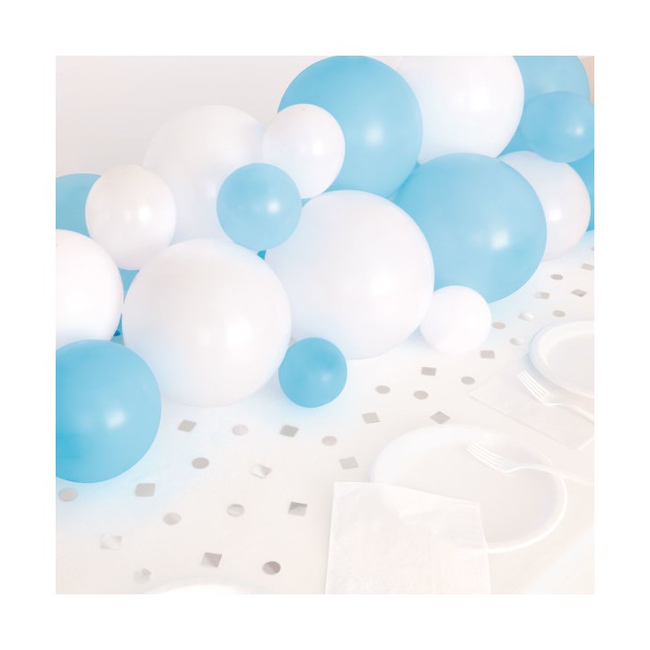 Unique Party Blue Silver Balloon Table Runner 91cm Unique Party Blue Silver Balloon Table Runner 91cm