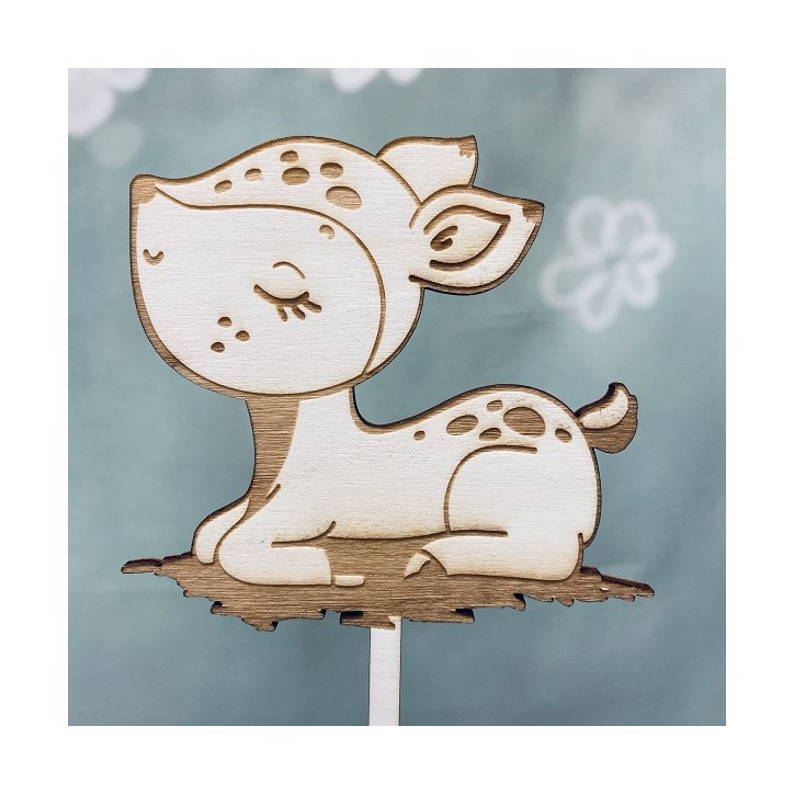 Baby Deer Cake Topper - Wooden Cake Topper Bambi - Woodland Cake Topper Baby Deer Cake Topper - Wooden Cake Topper Bambi - Woodland Cake Topper