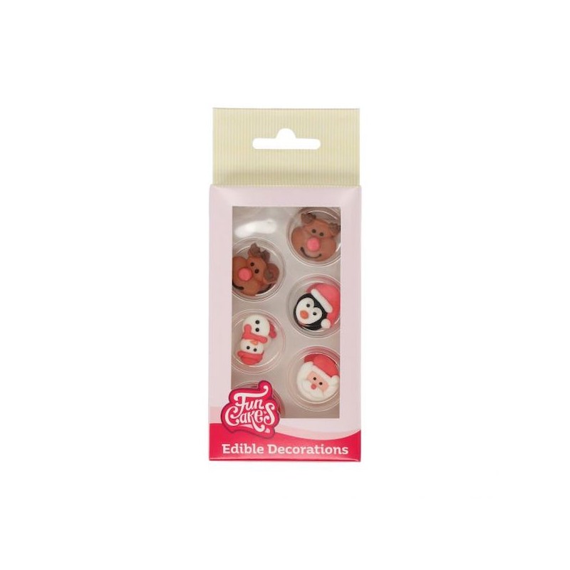 FunCakes Christmas Set Sugar Decoration, 12 pcs