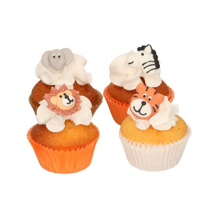 FunCakes Safari Tiere Zuckerdekor 12 Stück – Essbare Tierfiguren FunCakes Safari Tiere Zuckerdekor 12 Stück – Essbare Tierfiguren