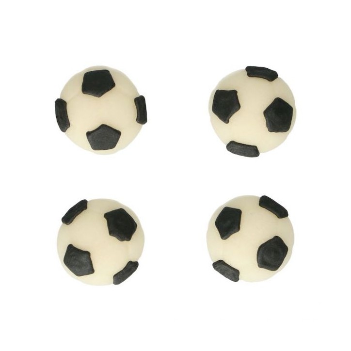 FunCakes Sugar Football Decorations – 8 Edible Footballs for Cakes & Cupcakes