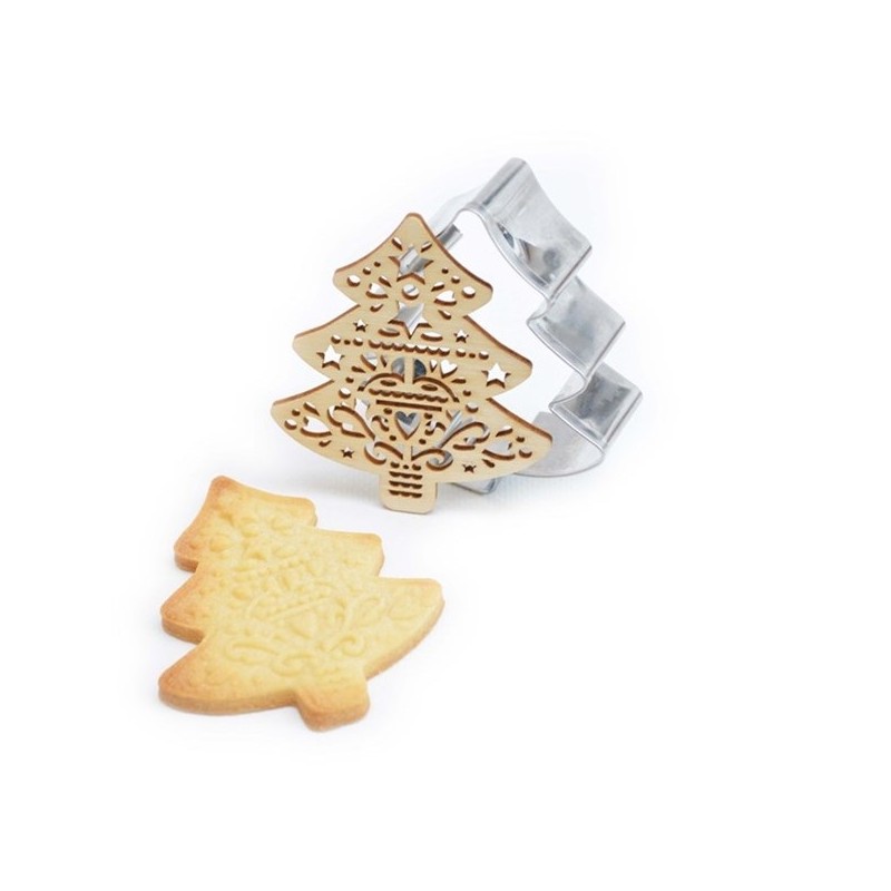 ScrapCooking Cookie Cutter and Embosser Christmas Tree 8.2 x 7.2cm