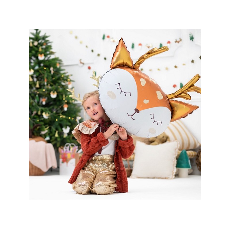 PartyDeco Deer Foil Balloon, 73x64cm