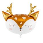 PartyDeco Deer Foil Balloon, 73x64cm