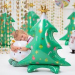 PartyDeco Foil Balloon Standing Christmas Tree, 78x94cm