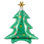 PartyDeco Foil Balloon Standing Christmas Tree, 78x94cm