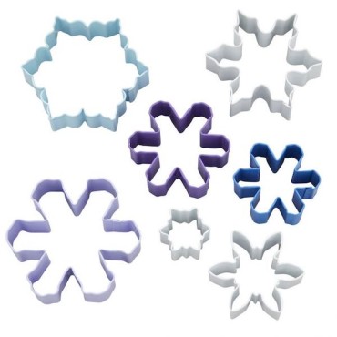 Wilton Cookie Cutters Set of 7 Snowflake Metal CS-02-0-0383