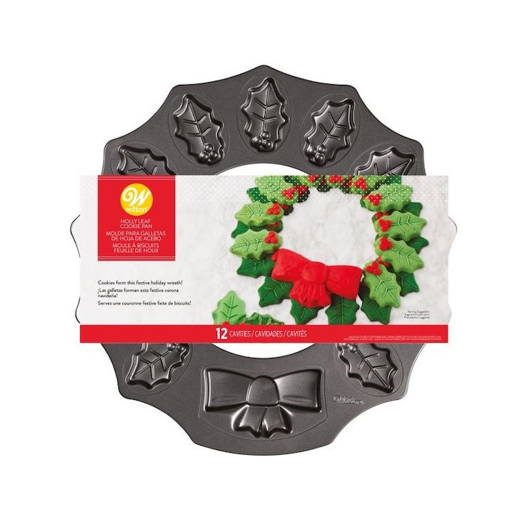Wilton Christmas Wreath Cookie Pan for Holiday Cookie Baking Wilton Christmas Wreath Cookie Pan for Holiday Cookie Baking