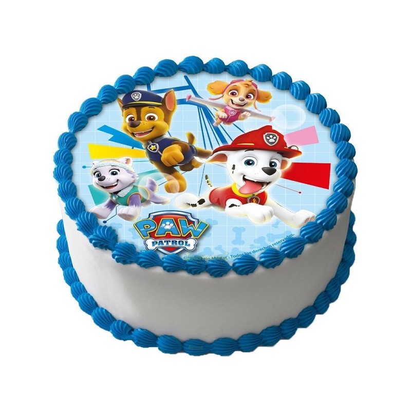 deKora Sugar Sheet Cake Disc Paw Patrol, 16cm