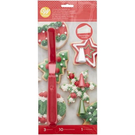 Wilton Cookie Decorating Set with angled spatula 14 pieces CS-07-0-0039