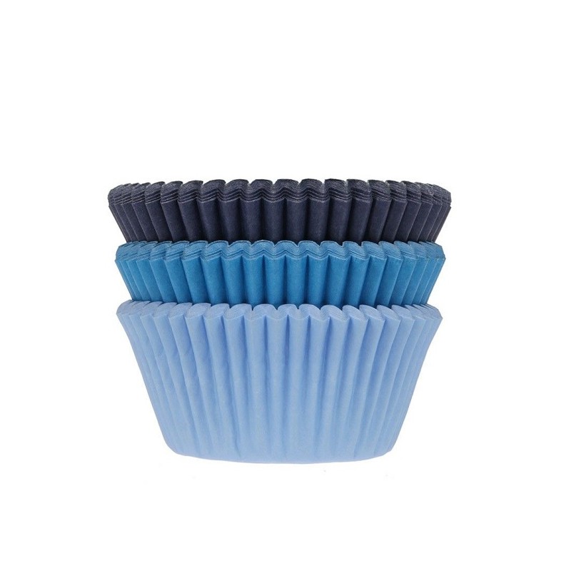 House of Marie Cupcake Liners Ass Blue Colours, 75pcs