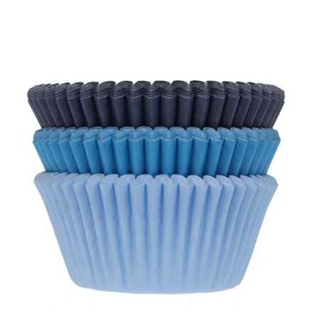 Blaue Cupcakeförmchen Assortiert - Baby Blau - Königsblau - Dunkelblau