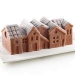 Silikomart Buche Winter Village Silicone Mould, 21.8cm