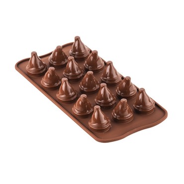 Silikomart Chocolate Silicone Mold Elves Mrs and Mr Brown 15x10ml SM-22.156.77.0065