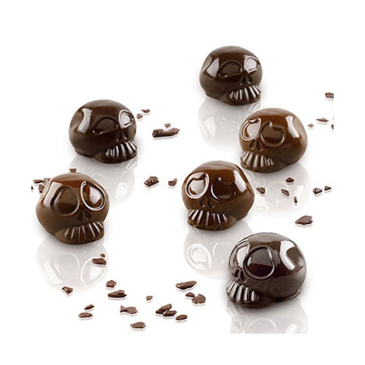 Silikomart Hamlet Skull Chocolate Mould 12 Cavities