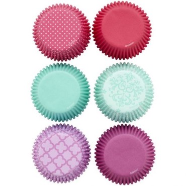 Wilton Paper Cupcake Liners Turquoise-Pink 150 pieces CS-05-0-0096