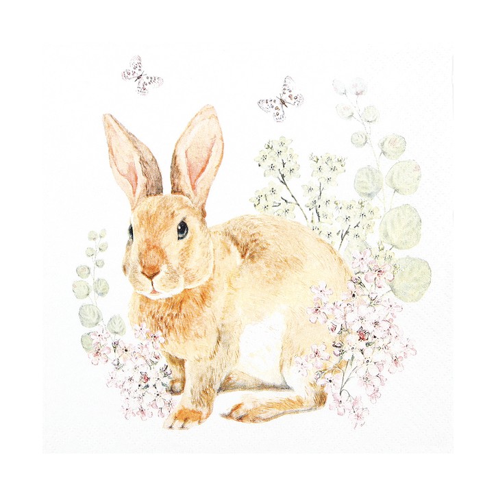 Home Fashion Paper Napkins Rosi Rabbit 20 Pieces FE-212009 Home Fashion Paper Napkins Rosi Rabbit 20 Pieces FE-212009