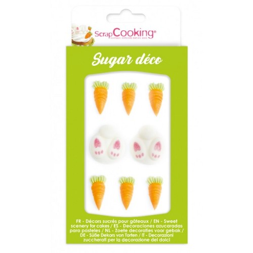 ScrapCooking Easter Sugar Piping Set Bunny Bum & Carrot, 8pcs