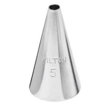 Wilton Decorating Tip Number 5 Round Carded Metal CS-418-5