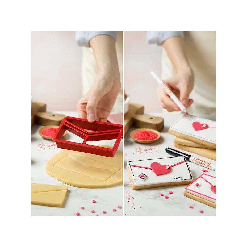 Decora Sweet Messages Plastic Cookie Cutter