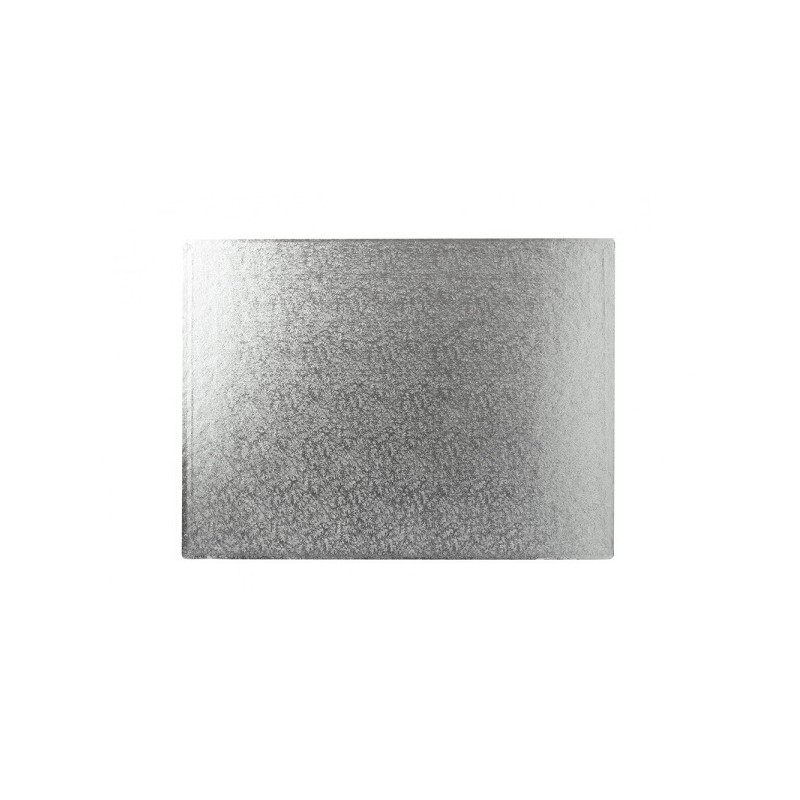 12mm Oblong Cake Board Silver, 40x30cm