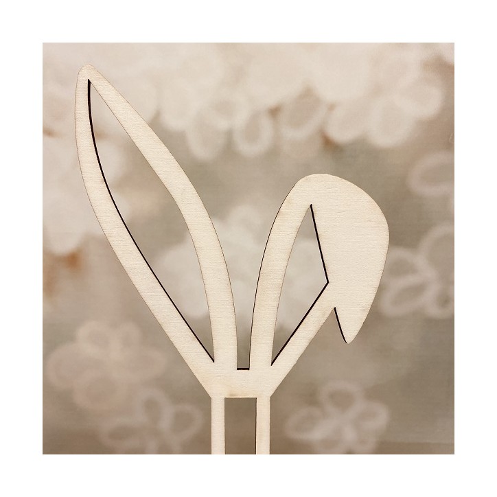 Bakeria Wooden Easter Bunny Cake Topper Made in Switzerland