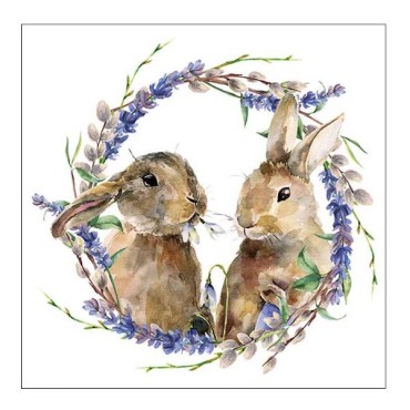 Ambiente Servietten Oster Rabbit Wreath 20 Stk AMB-23314855