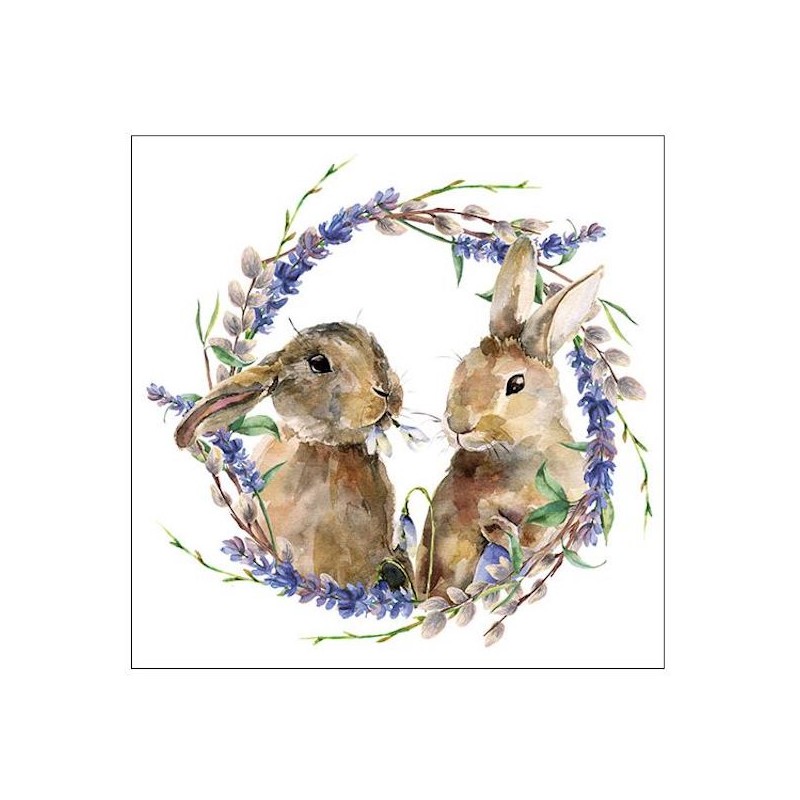 Ambiente Rabbit Wreath Servietten, 20 Stück