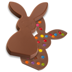 Double Standing Bunny Chocolate Bar Chocolate Mould, 100g